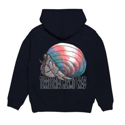 白っぽい字のTerrestrial Hermit Crab (trans) Hoodie