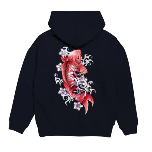 ガラスの赤鯉 Hoodie