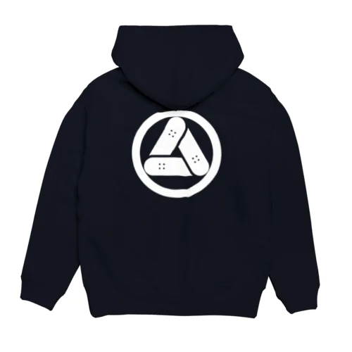 丸に三ツ滑板 Hoodie