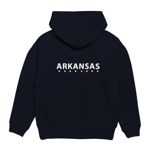 アーカンソー両面ロゴ　白 Hoodie