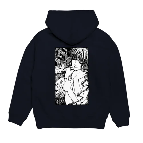 人魚・黒 Hoodie