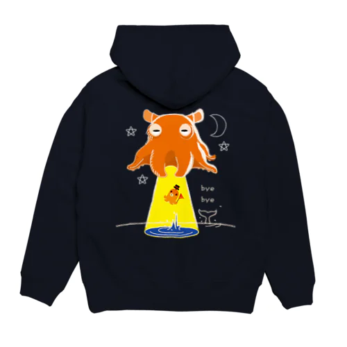 バックプリント　たこさんwinなーとメンダコUFO Hoodie