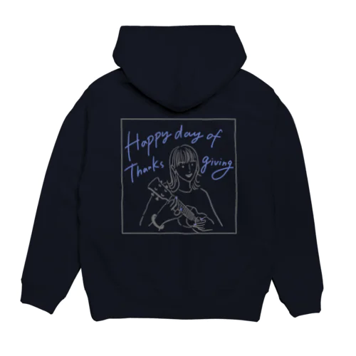 Happy day of thanks giving スクエア Hoodie