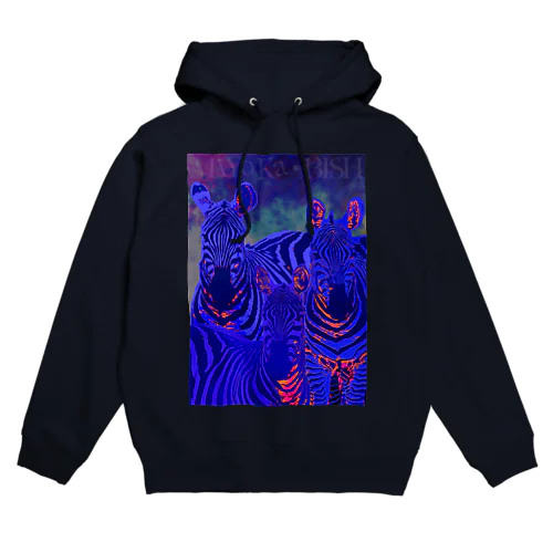 Blue Zebra by MiYoKa-BISH Hoodie