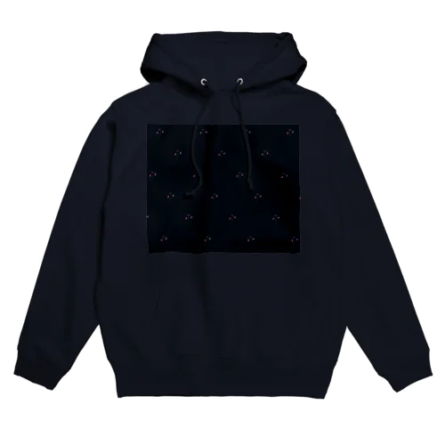 navy × little flower pattern Hoodie