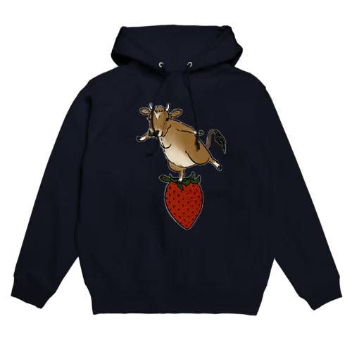 いちごバランスジャージー牛 Hoodie