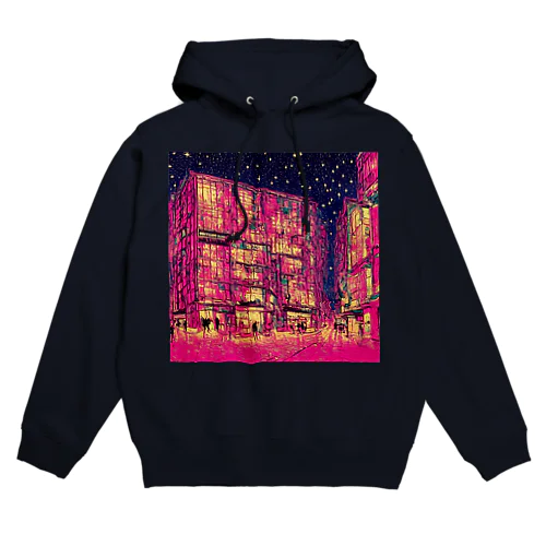 modern pink city Hoodie