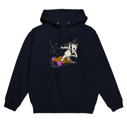 ロングボードねこ Hoodie