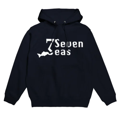 Seven Seas モチーフロゴ（白文字） Hoodie