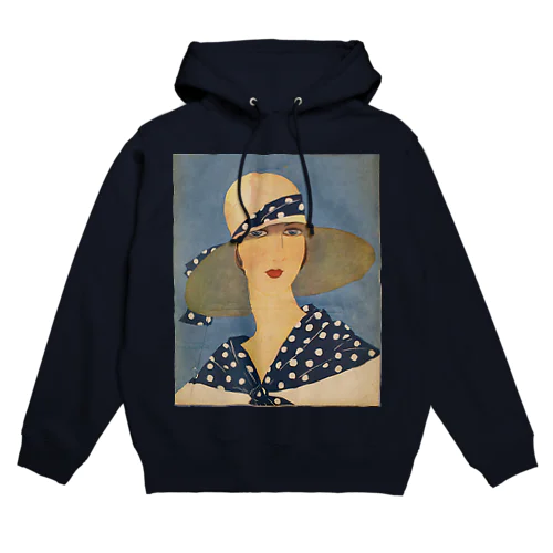 lady wearing a sun hat Hoodie