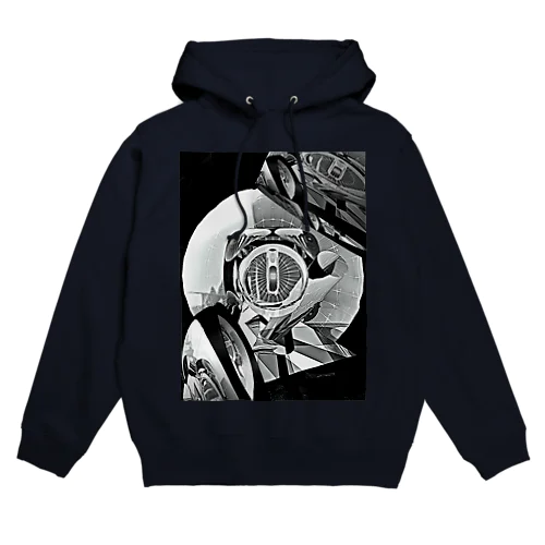 白黒の宇宙パーカー Hoodie