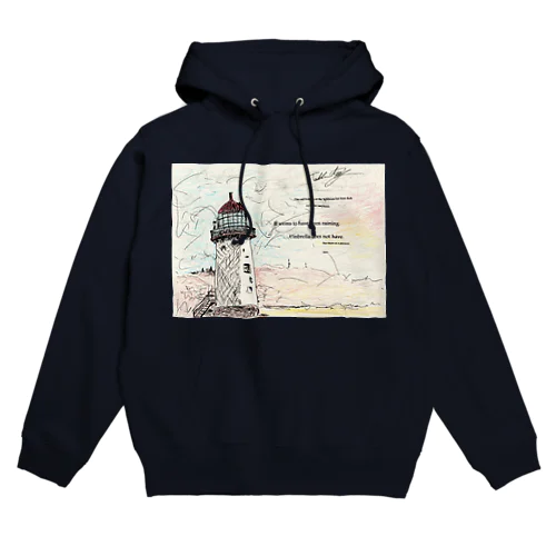 灯台を見ていると日が暮れてきた Hoodie