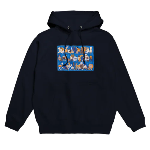 walk in blue Hoodie