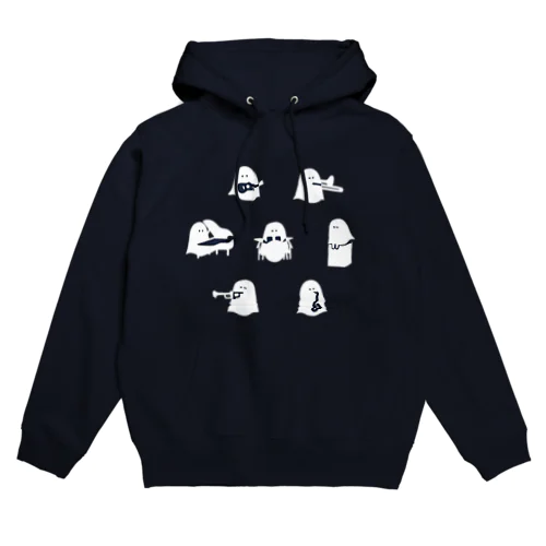 ミッド黒(裏に文字) Hoodie