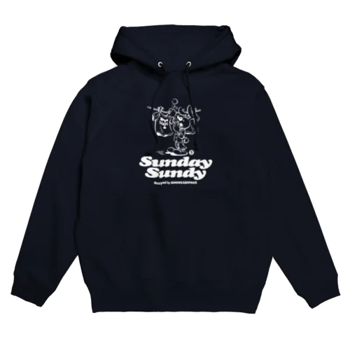 SUNDAY SUNDY No.2 (白ロゴ) Hoodie