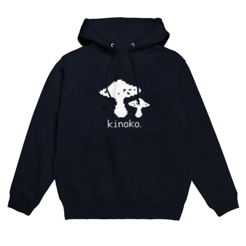 ドットキノコ白 Hoodie