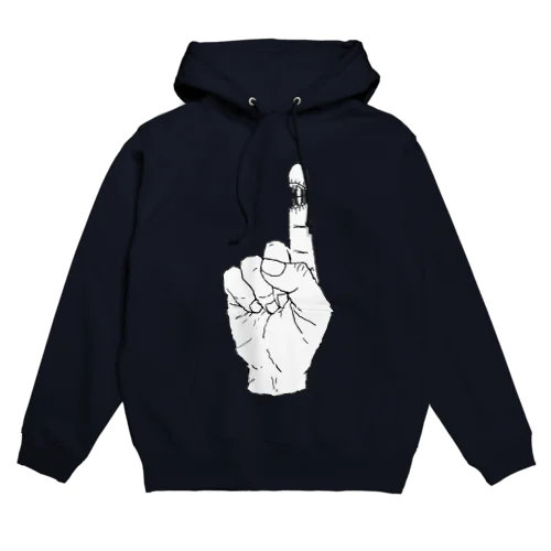 右手人差指神経断裂しました Hoodie