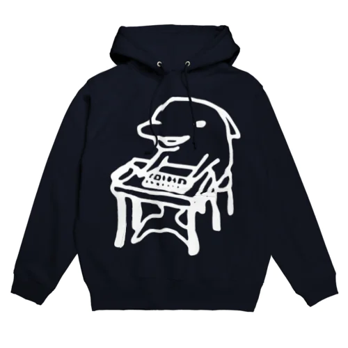 そろばんイルカ（濃色用） Hoodie