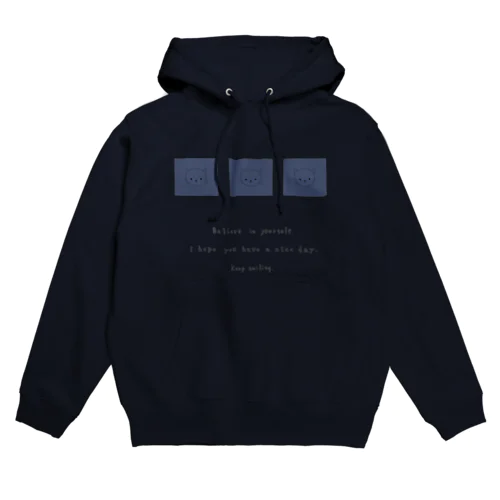 blue three neko Hoodie