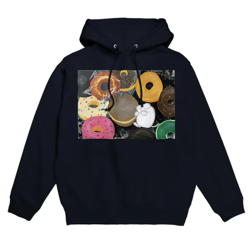 廃棄のドーナツをひろう ねずみくん Hoodie