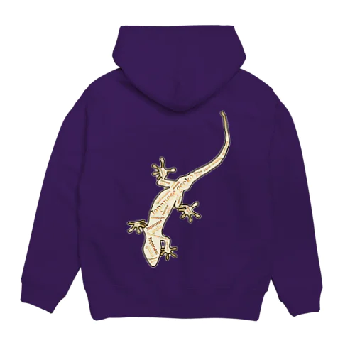 Japanese gecko(ニホンヤモリ)　英語デザイン Hoodie