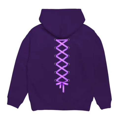 コルセットリボン薄紫 Hoodie