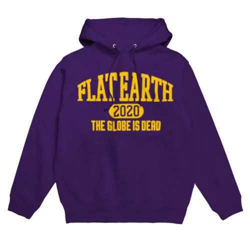 カレッジ風(ミシガンカラー)　フラットアース FLATEARTH Hoodie