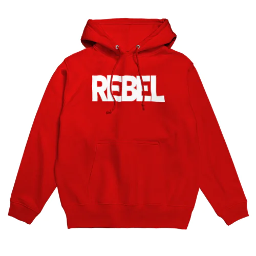 REBEL WHITE LOGO パーカー