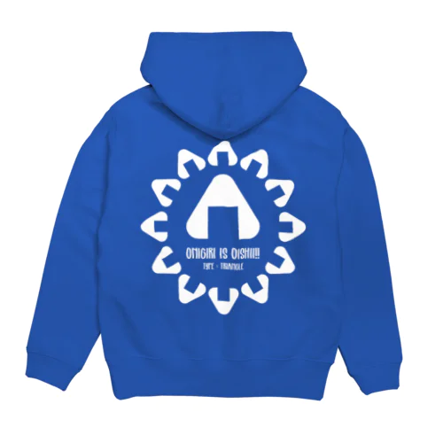 ONIGIRI is OISHII!!-白-(三角) Hoodie