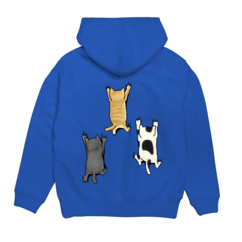 バックプリントver. 登ってくるネコたち Hoodie
