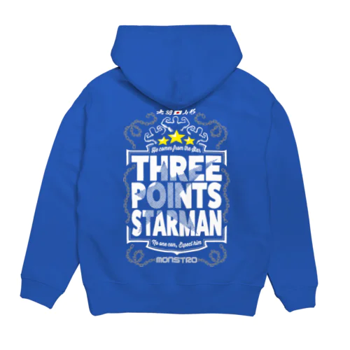 THREE POINTS STARMAN × monstro コラボＴシャツ（濃色） パーカー