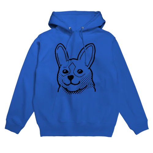 コーギー 黒 Hoodie