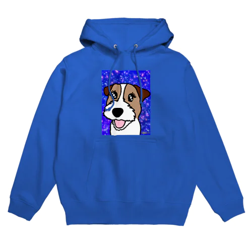 夜空を見上げて　ジャックラッセルテリア犬 Hoodie