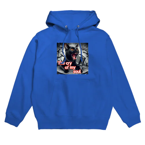 歌を歌う黒猫 Hoodie