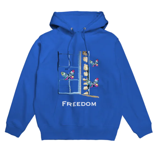 FREEDOM蝶(白文字) パーカー