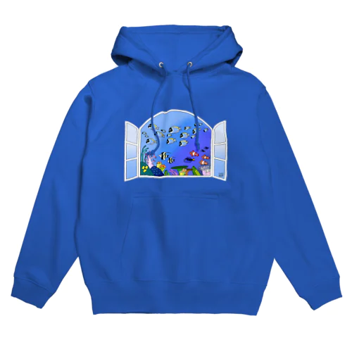 パウダーブルーが泳ぐ海 Hoodie