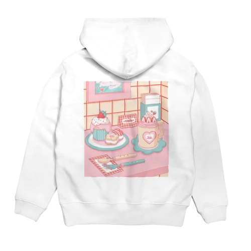 【ﾊﾞｯｸﾌﾟﾘﾝﾄ】cafe🍓❤️ Hoodie