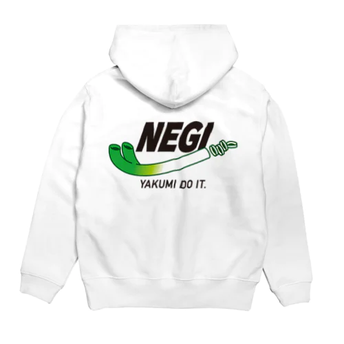 ねぎ ネギ NEGI パロディ バックプリント Hoodie