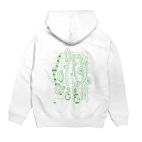 山菜とちいさいうさぎ Hoodie