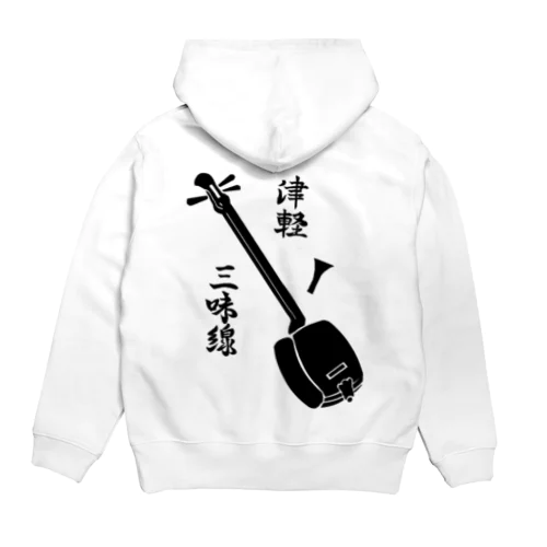 津軽三味線（黒） Hoodie