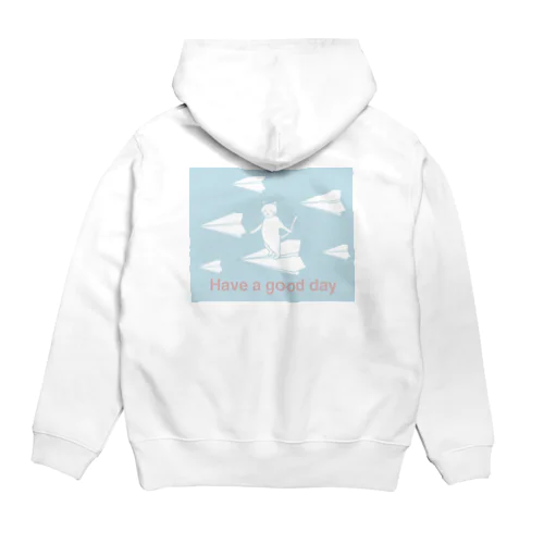 Have a good day 紙飛行機に乗った猫のさぶろう Hoodie