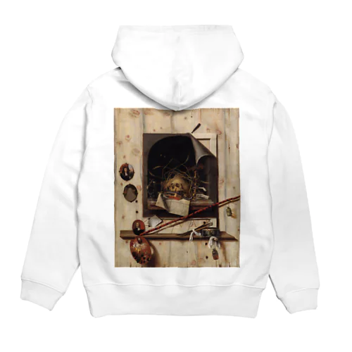 ヴァニタス画のあるアトリエの壁 / Trompe l'oeil with Studio Wall and Vanitas Still Life Hoodie