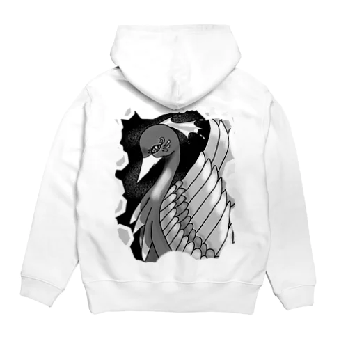 不死鳥アート　モノクロ Hoodie