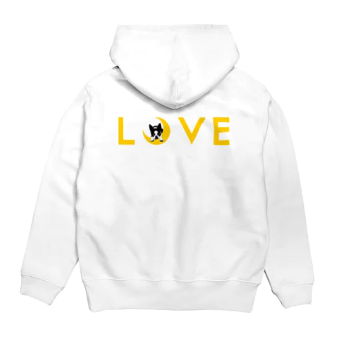 バックプリント:ボストンテリア(月LOVE)[v2.8k] Hoodie