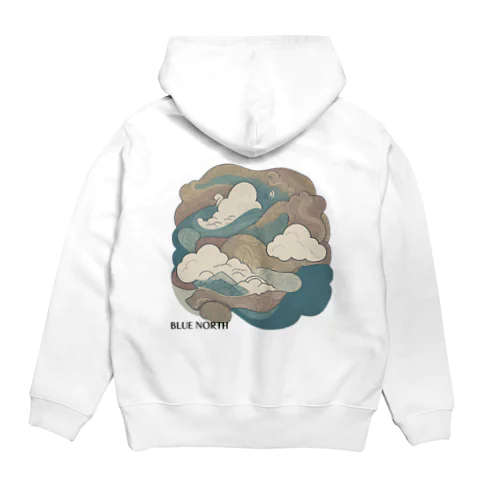 【BLUE NORTH】空模様デザイン Hoodie