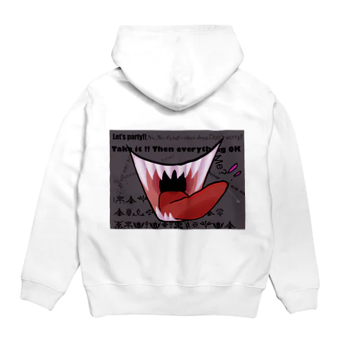 【背面】demon mouth Hoodie