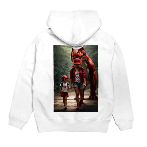 赤い恐竜 Hoodie