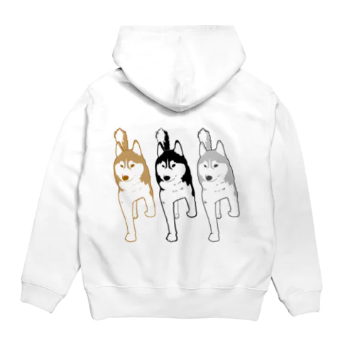 ３カラーのハスキー Hoodie