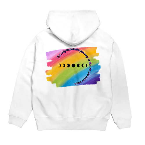 満ち欠ける月rainbow Hoodie