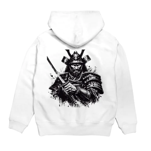 情熱的samurai(怒）背面プリントパーカー Hoodie